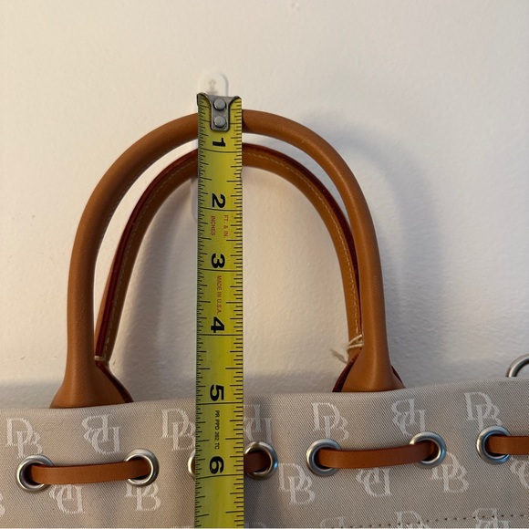 NWT Dooney and Bourke logo tote satchel bag, leather accents - Picture 8 of 13